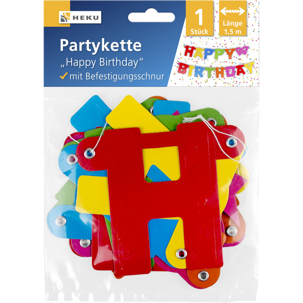 Partykette Happy Birthday 1,5 m