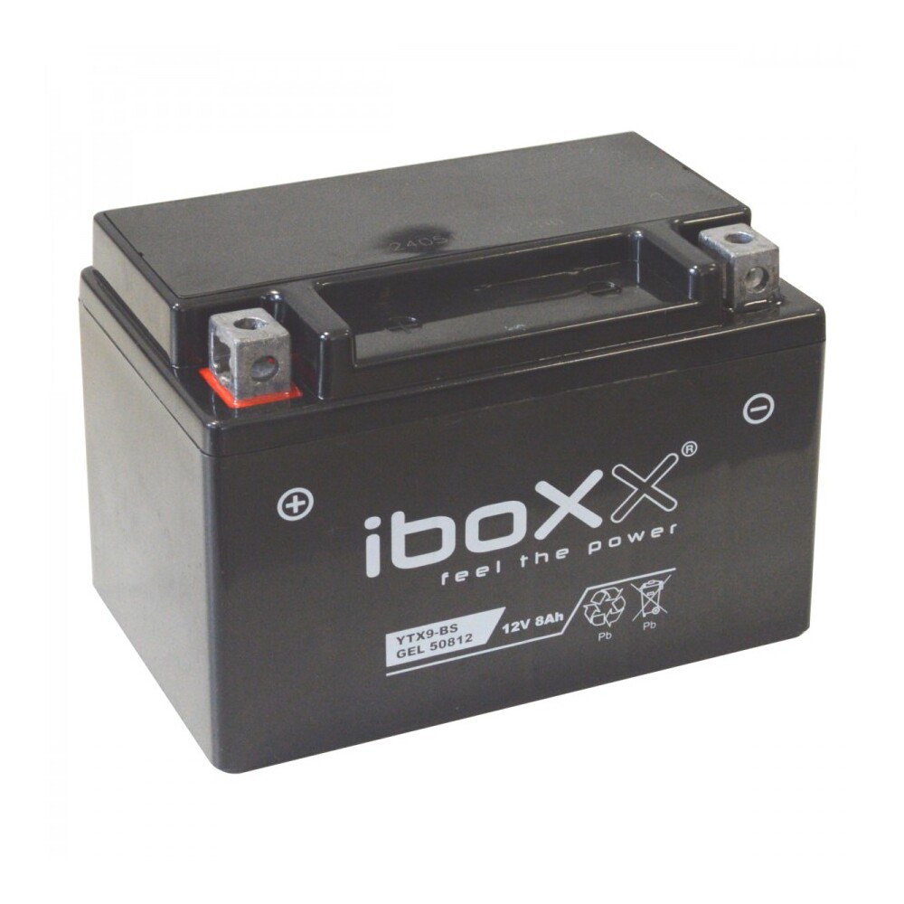 iboxx Motorradbatterie GEL 12V8Ah YTX9-BS Starterbatterie Zweirad Batterie