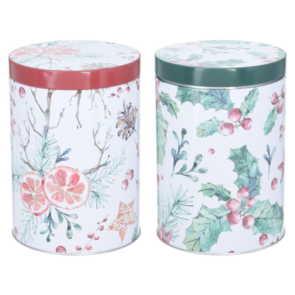 Keksdosen aus Metall in verschiedenen Weihnachtsmotiven