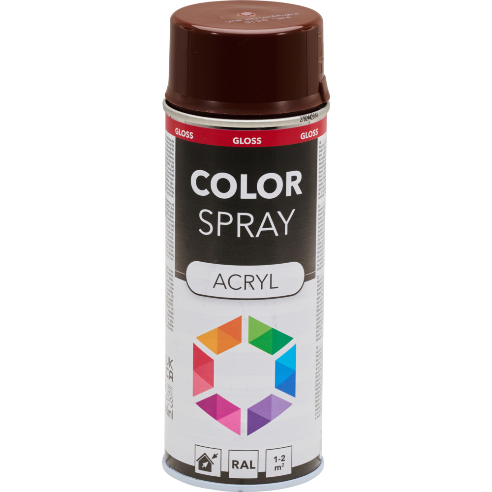 Lackspray gl&auml;nzend 400 ml Acryl mahagonibraun RAL 8016 image number 1