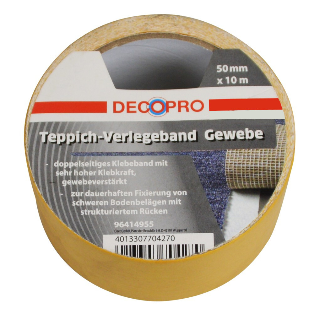 Teppich-Verlegeband Gewebe 50 mm x 10 m