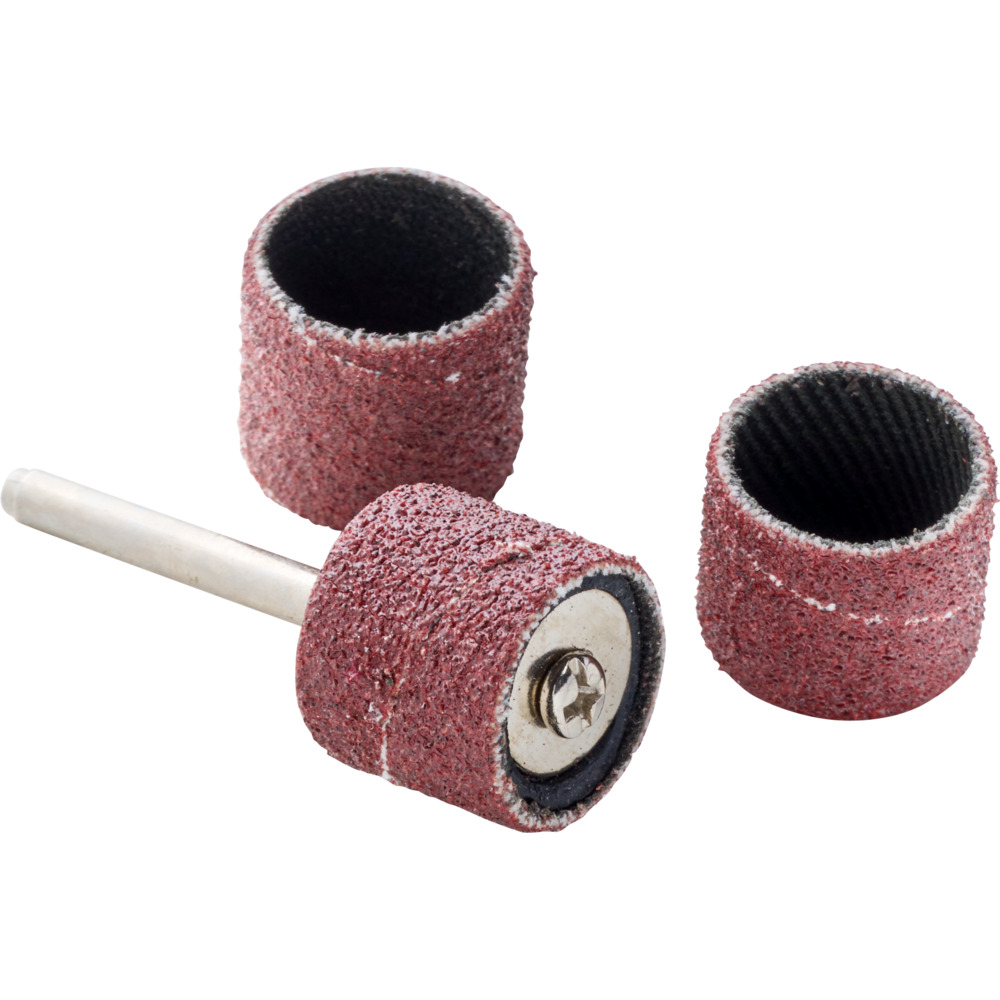 Schleifdorn &Oslash; 12,7 mm mit 3 Schleifh&uuml;lsen K 120