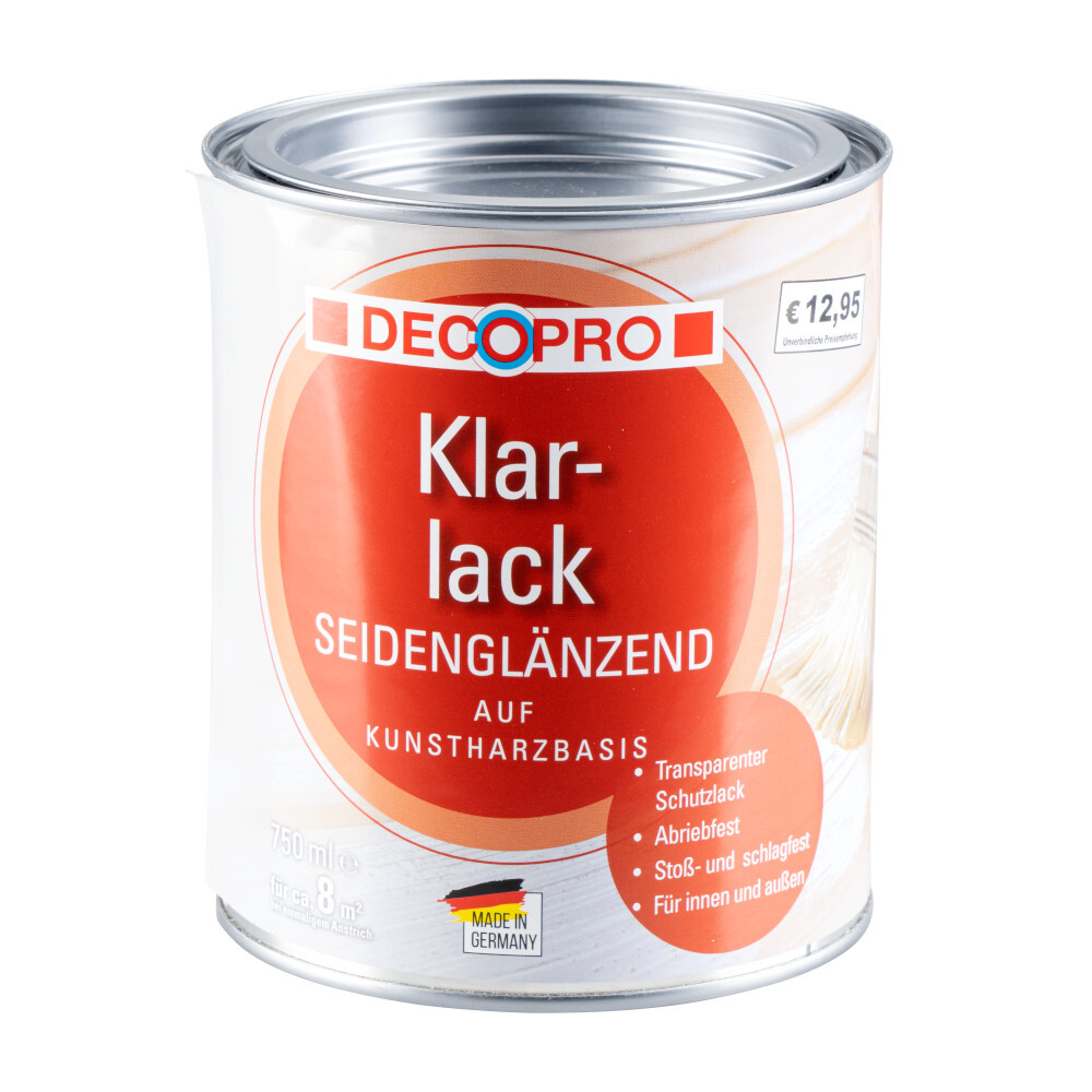 DECOPRO Klarlack farblos 750 ml seidengl&auml;nzend