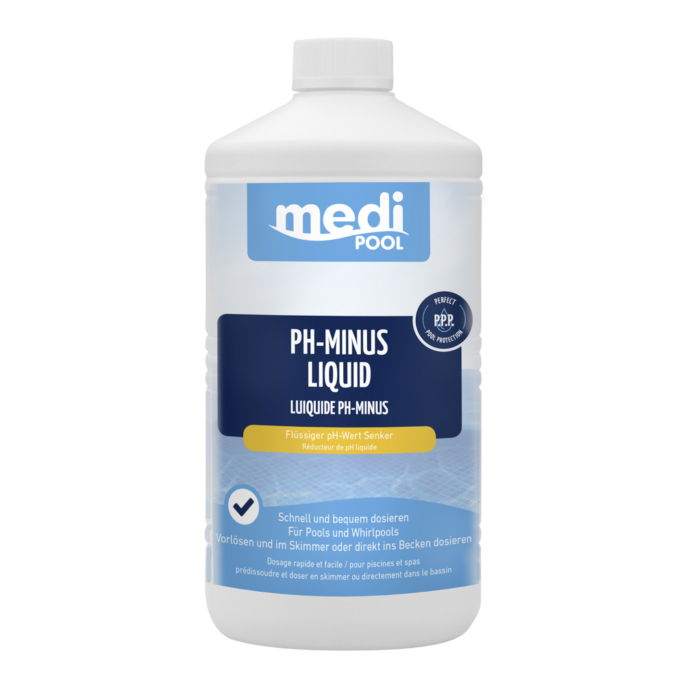 mediPOOL Pool pH Wert Senker, pH-Minus Liquid 1 L