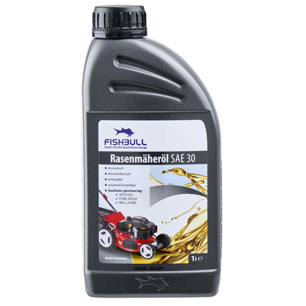 FISHBULL Rasenm&auml;her&ouml;l SAE 30W 1 Liter mineralisch image number 1