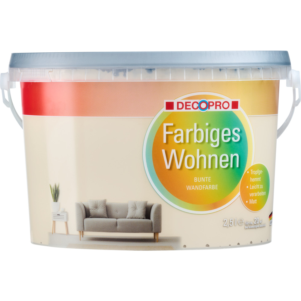 DECOPRO Wandfarbe 2,5 Liter caramel matt