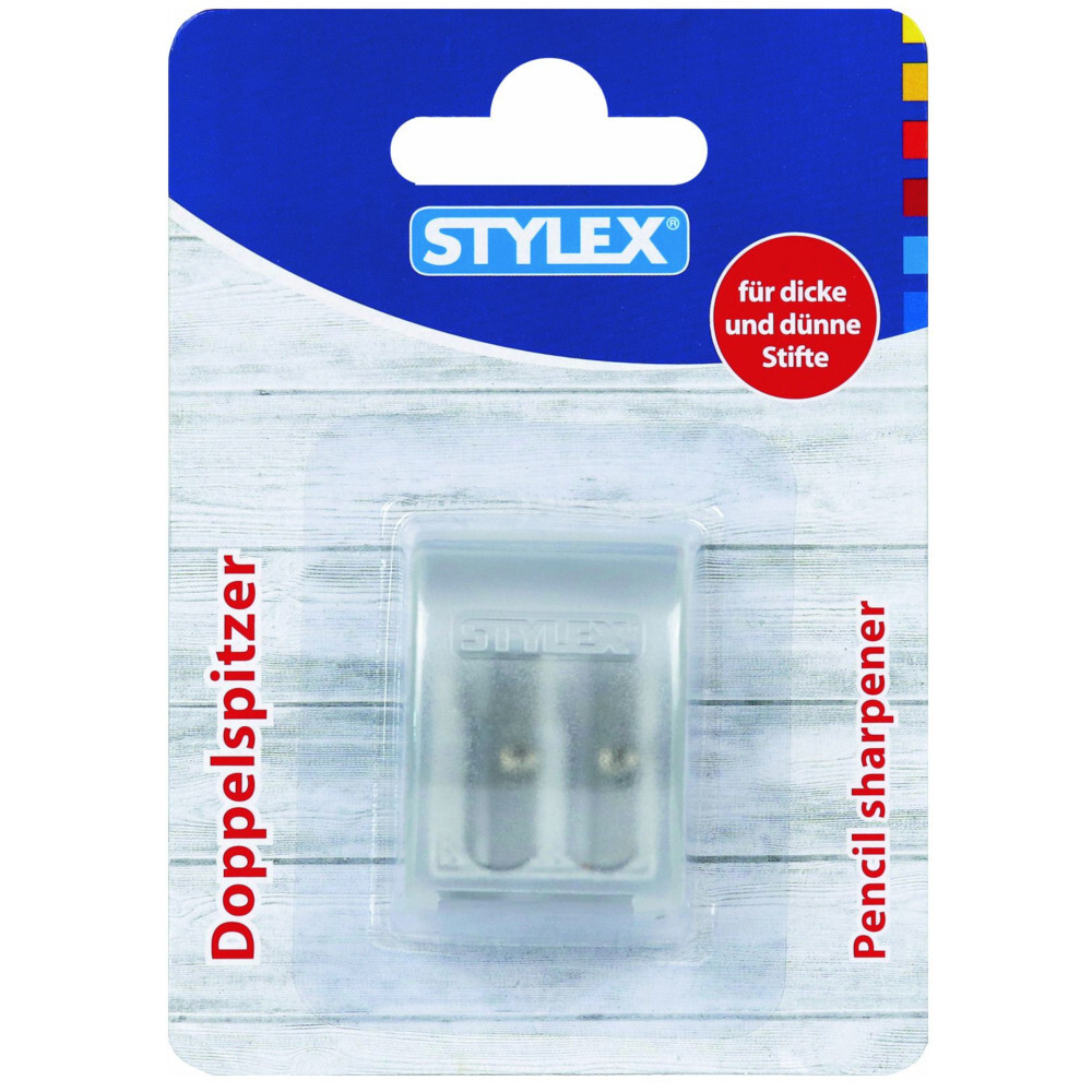 Doppelspitzer aus Metall mit transparentem Auffangbeh&auml;lter