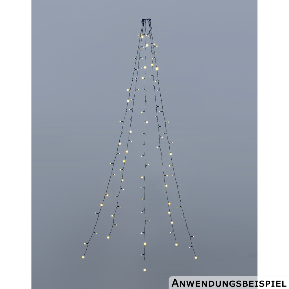 LED-Lichterkette f&uuml;r den Weihnachtsbaum mit 110 warmwei&szlig;en LEDs image number 4