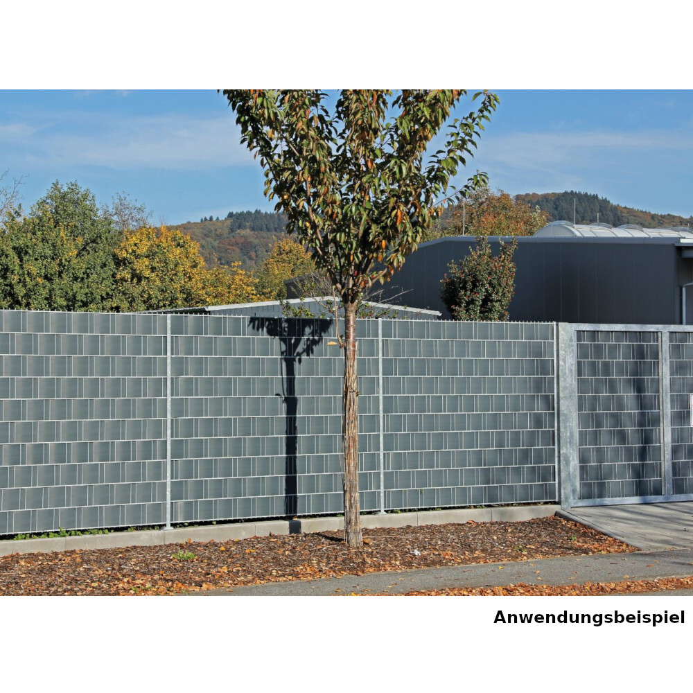 Zaun-Sichtschutz 35 m x 19 cm gr&uuml;n 100 % blickdicht und formstabil image number 1
