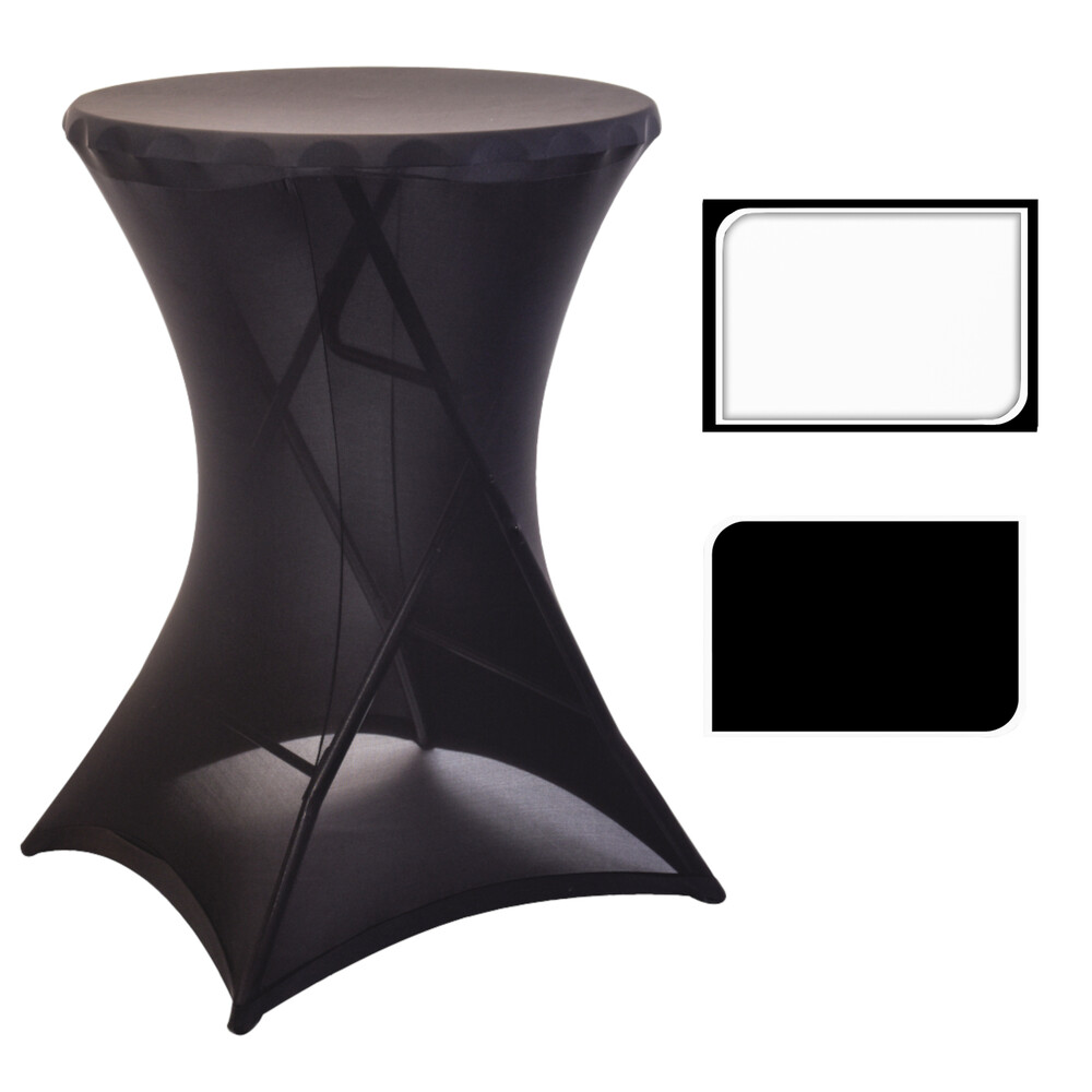 Stehtischhusse &Oslash; 85 x 115 cm aus Polyester & Elastan in verschiedenen Farben