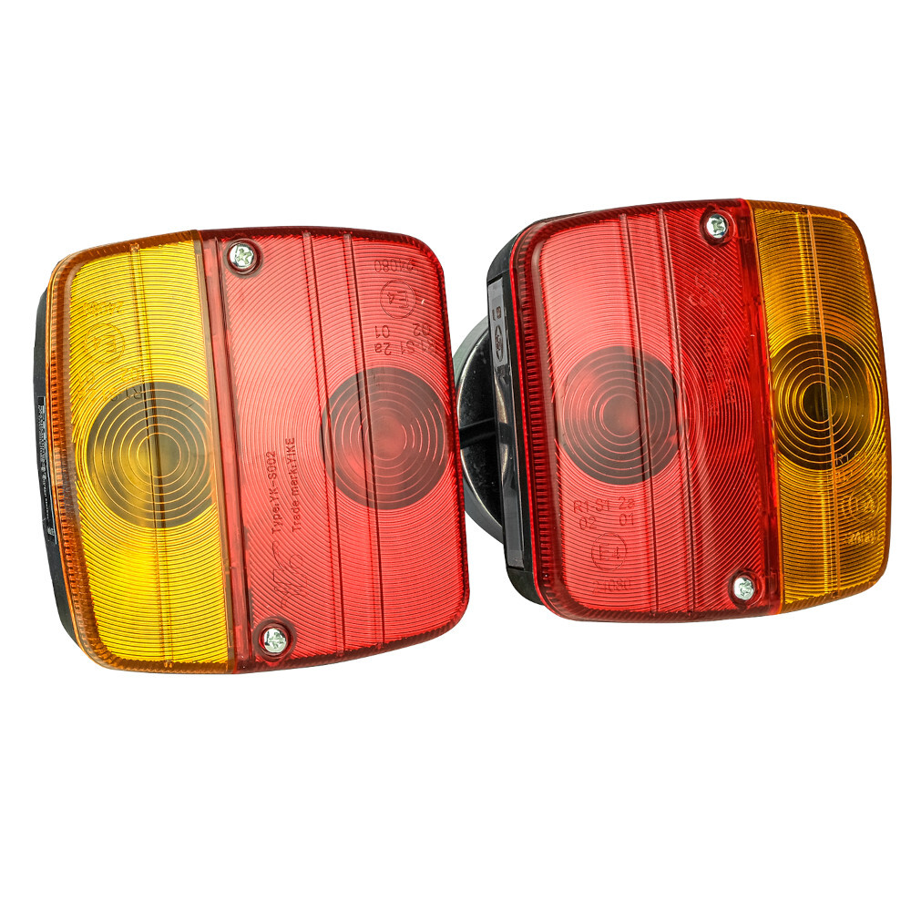 PKW Anh&auml;nger Beleuchtung mit Magneten Stecker 7-polig R&uuml;cklichter R&uuml;ckleuchten Set image number 1