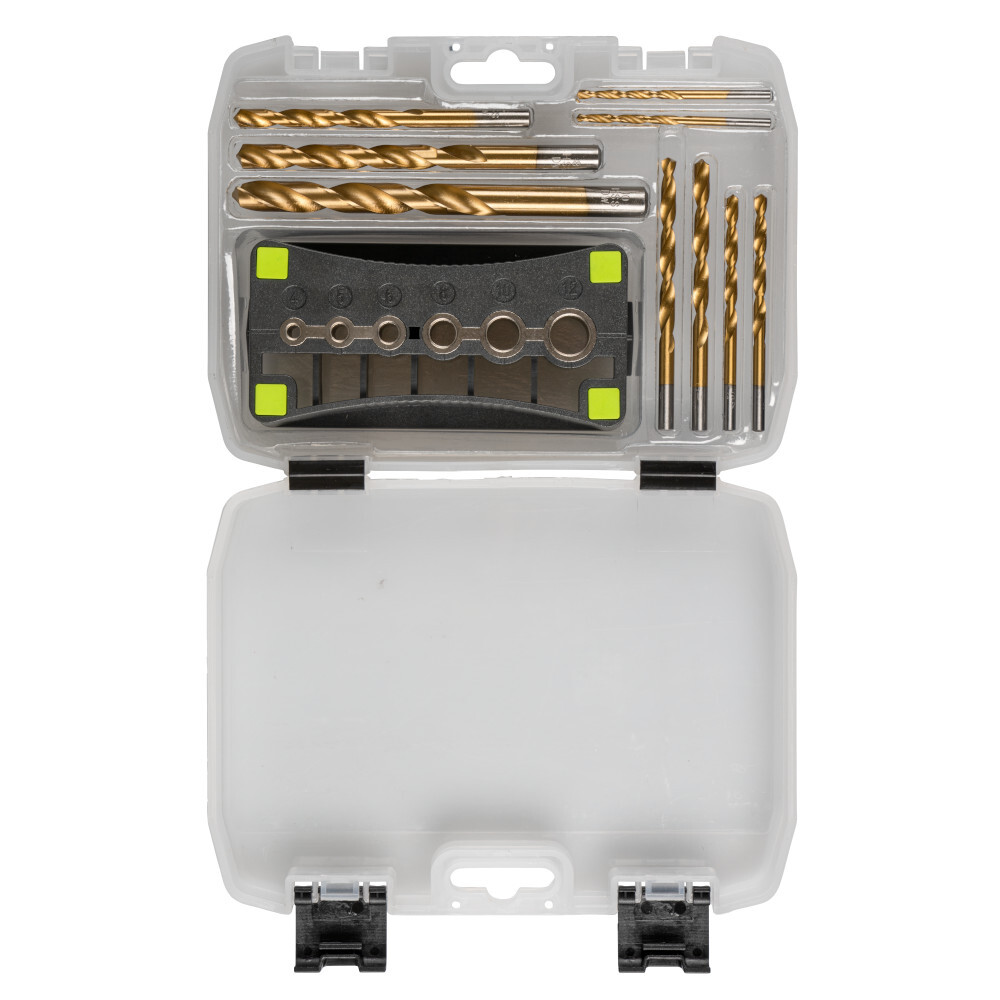 HSS TIN Bohrersatz 10-teilig, 2-10 mm, mit Bohrhilfe image number 2