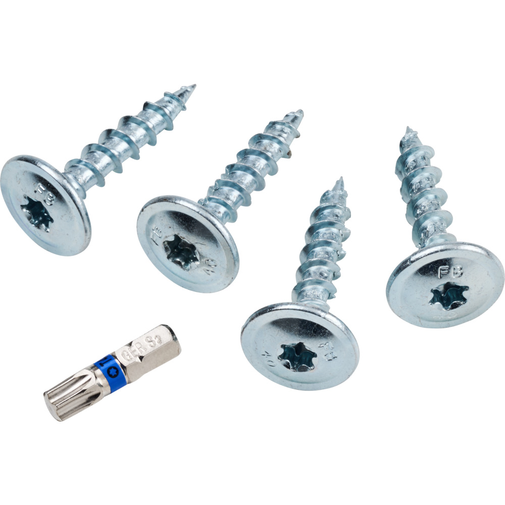 Pfostenverbinderschrauben 8 x 40 Set 4 St&uuml;ck mit Biteinsatz T40