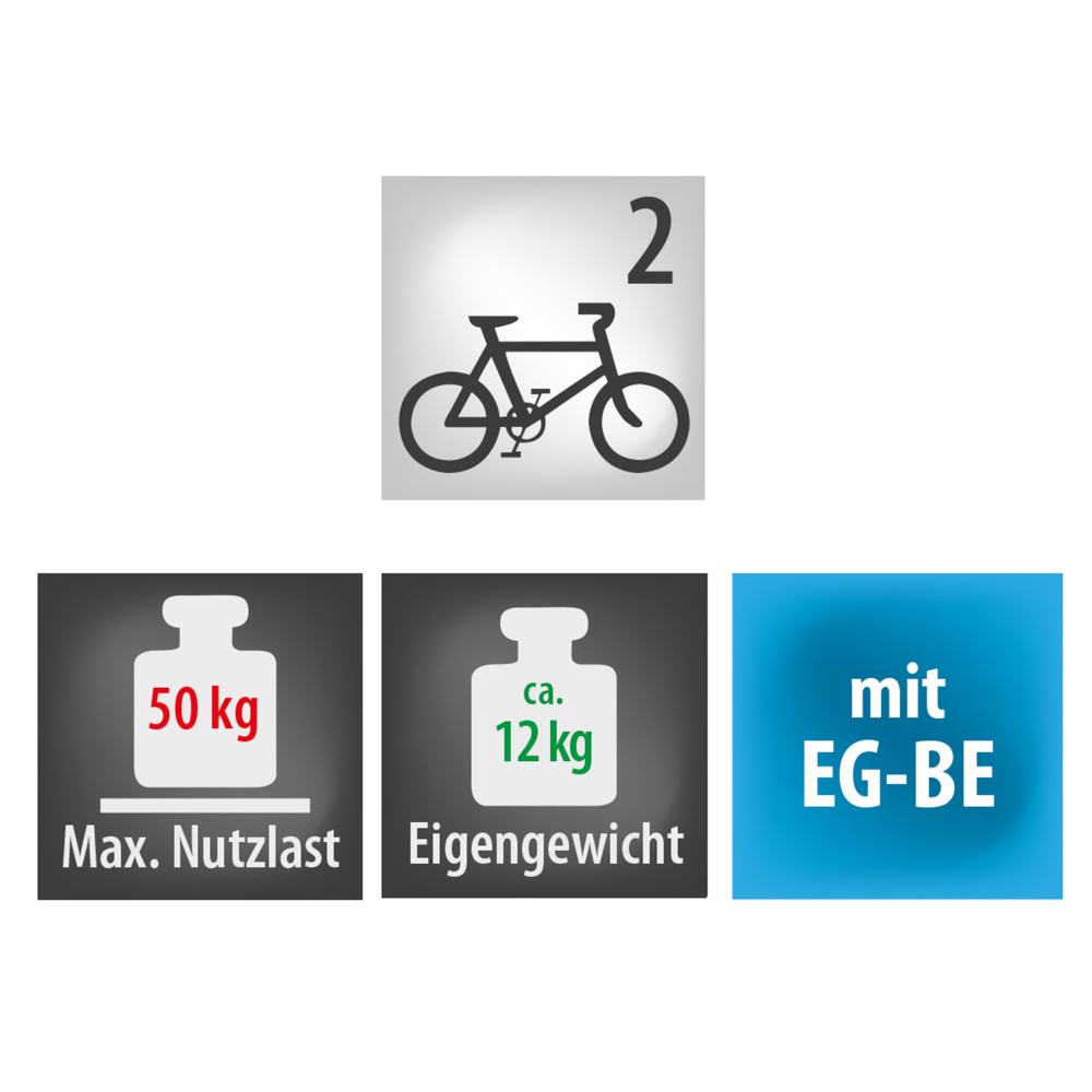 Eufab Fahrradtr&auml;ger CROW BASIC f&uuml;r 2 Fahrr&auml;der image number 3