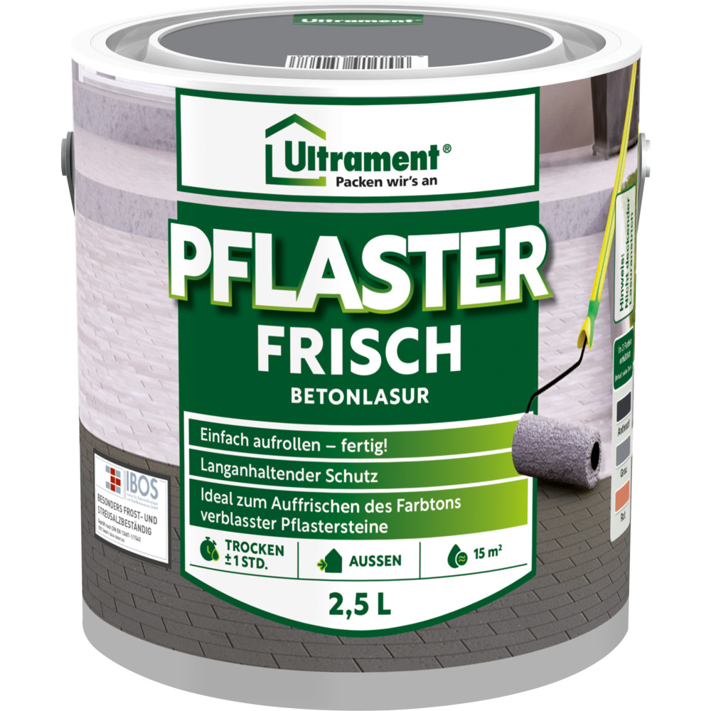Ultrament Betonlasur Pflaster Frisch 2,5 Liter grau