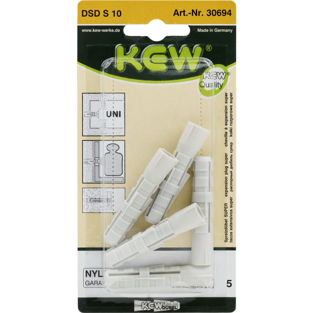 Durchsteck-Spreizd&uuml;bel Set 10 mm 5 St&uuml;ck aus Polyamid image number 2