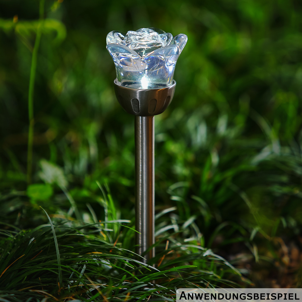LED-Solar Gartenstecker Rose image number 1
