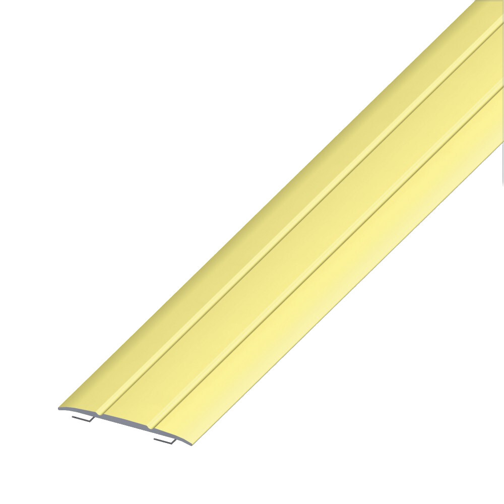 &Uuml;bergangsprofil flach 100 x 3,7 x 0,25 cm aus Aluminium eloxiert in messing