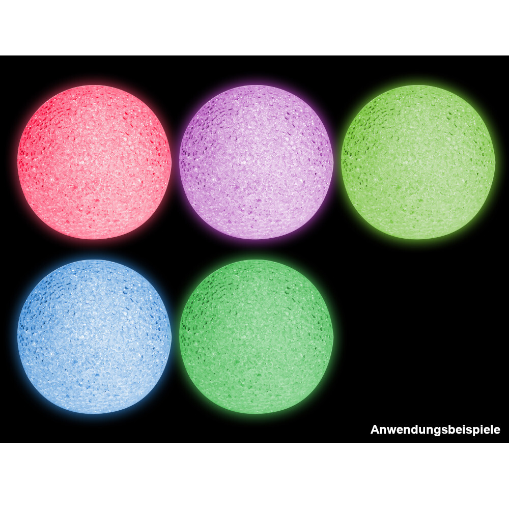 LED-Kugelleuchte 8 cm batteriebetrieben mit Farbwechsel aus Kunststoff image number 1