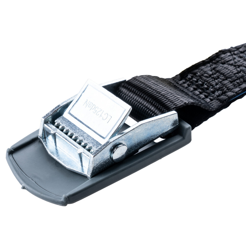 GERMANIA&reg; Spanngurt einteilig 25mm x 4 m schwarz mit Schutzplatte f&uuml;r 200 kg image number 1