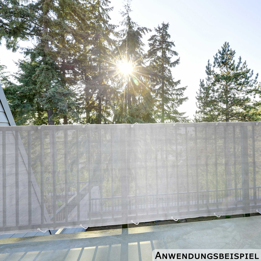 Balkonsichtschutz 90 x 500 cm hellgrau image number 6
