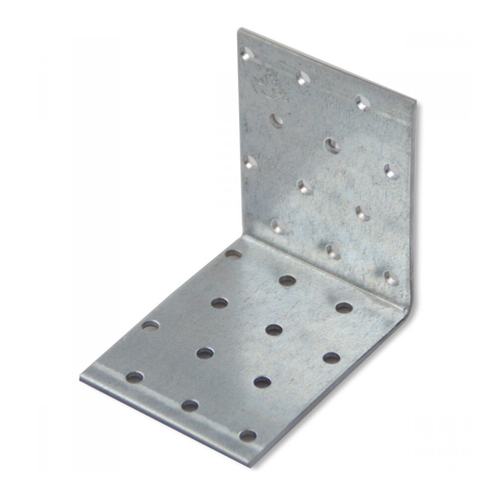 Lochplattenwinkel 80 x 80 x 60 mm aus Stahl verzinkt