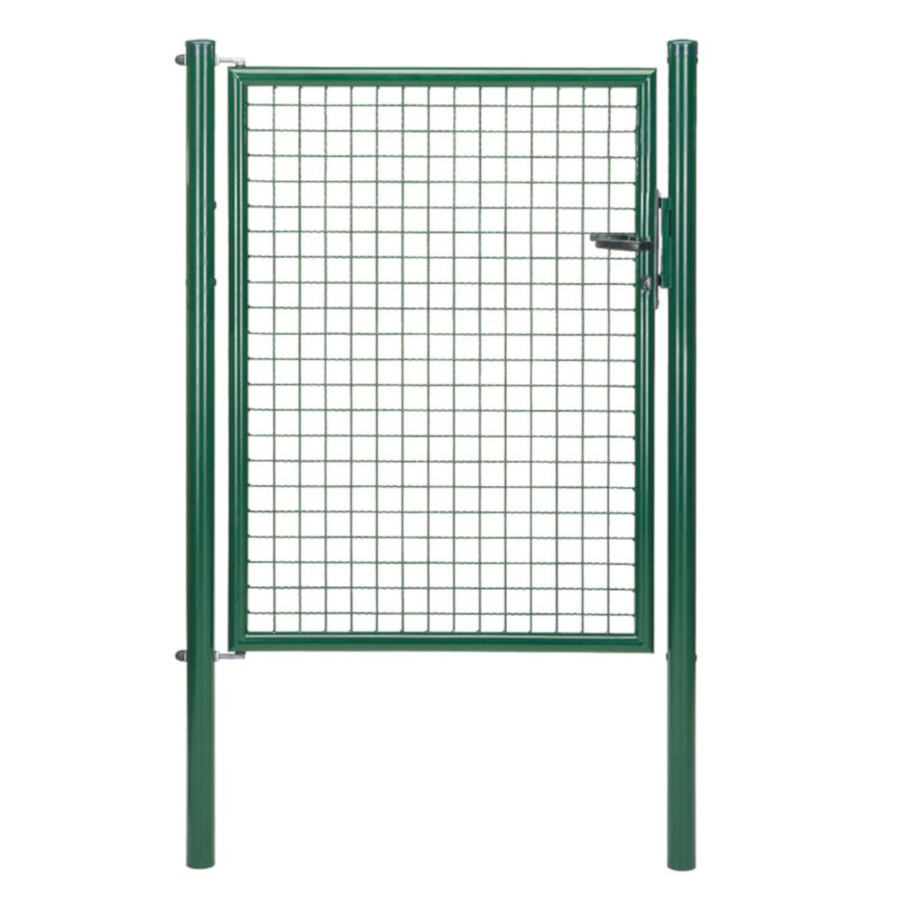 Gartentor aus Metall f&uuml;r Maschendrahtzaun gr&uuml;n, H&ouml;he 100 cm, Einzeltor