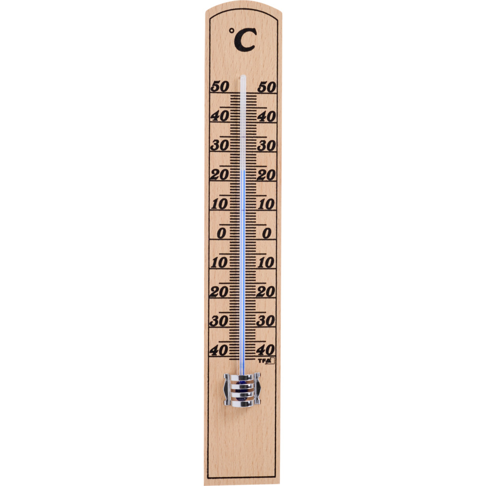 Thermometer f&uuml;r den Innenbereich aus Buche zum Aufh&auml;ngen image number 1