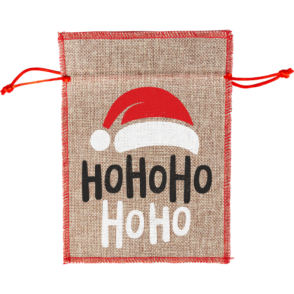 Jute-Geschenksack mit Zugkordel - 2 Motive sortiert 15x21cm image number 2