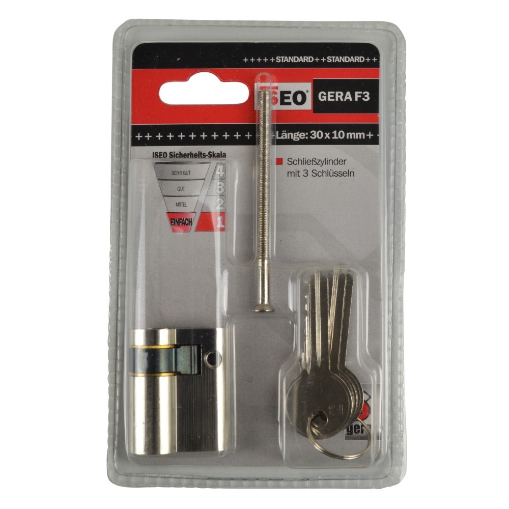 Schlie&szlig;zylinder GERA 5900 10-30 mm mit 3 Schl&uuml;sseln image number 2