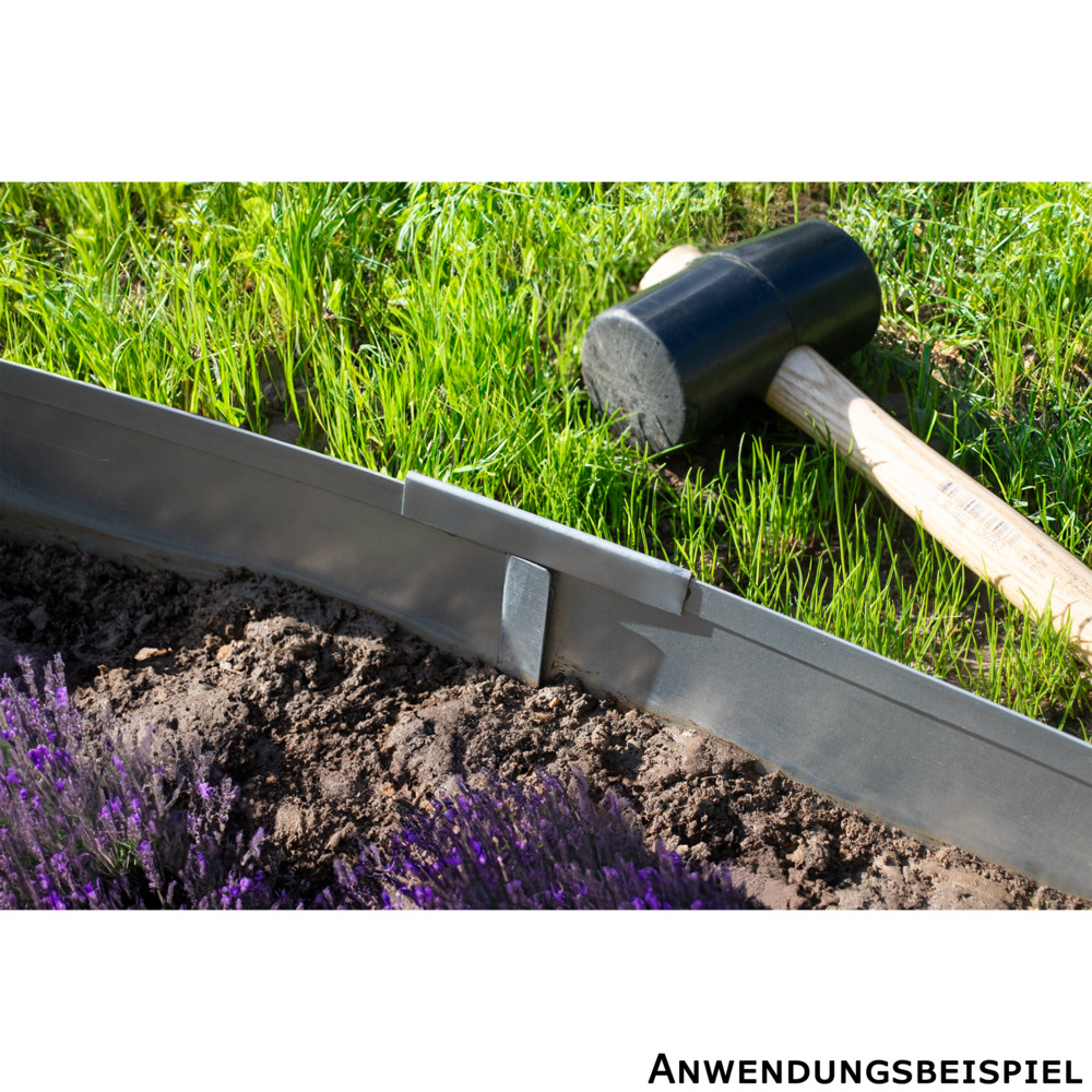 Rasenkante 5 St&uuml;ck 1 m x 13 cm Metall image number 3