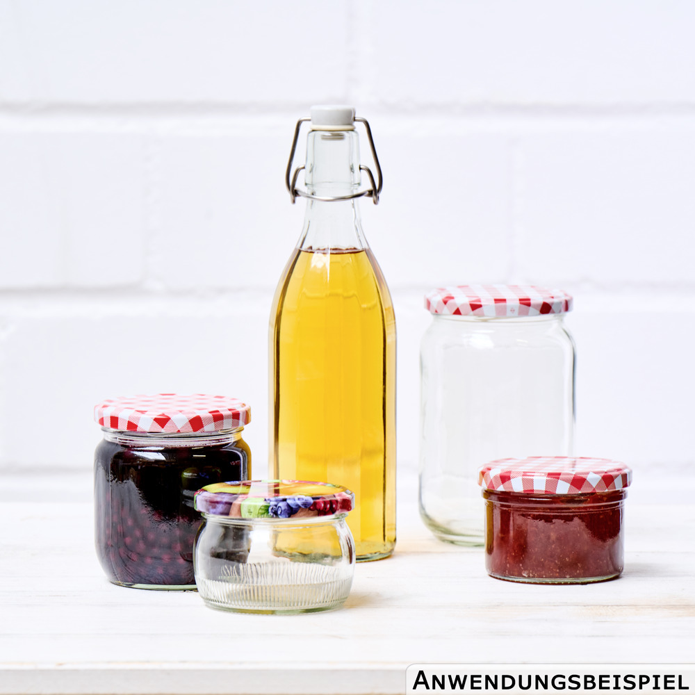 Einmachgl&auml;ser 6 St&uuml;ck rund je 258 ml mit Deckel image number 1