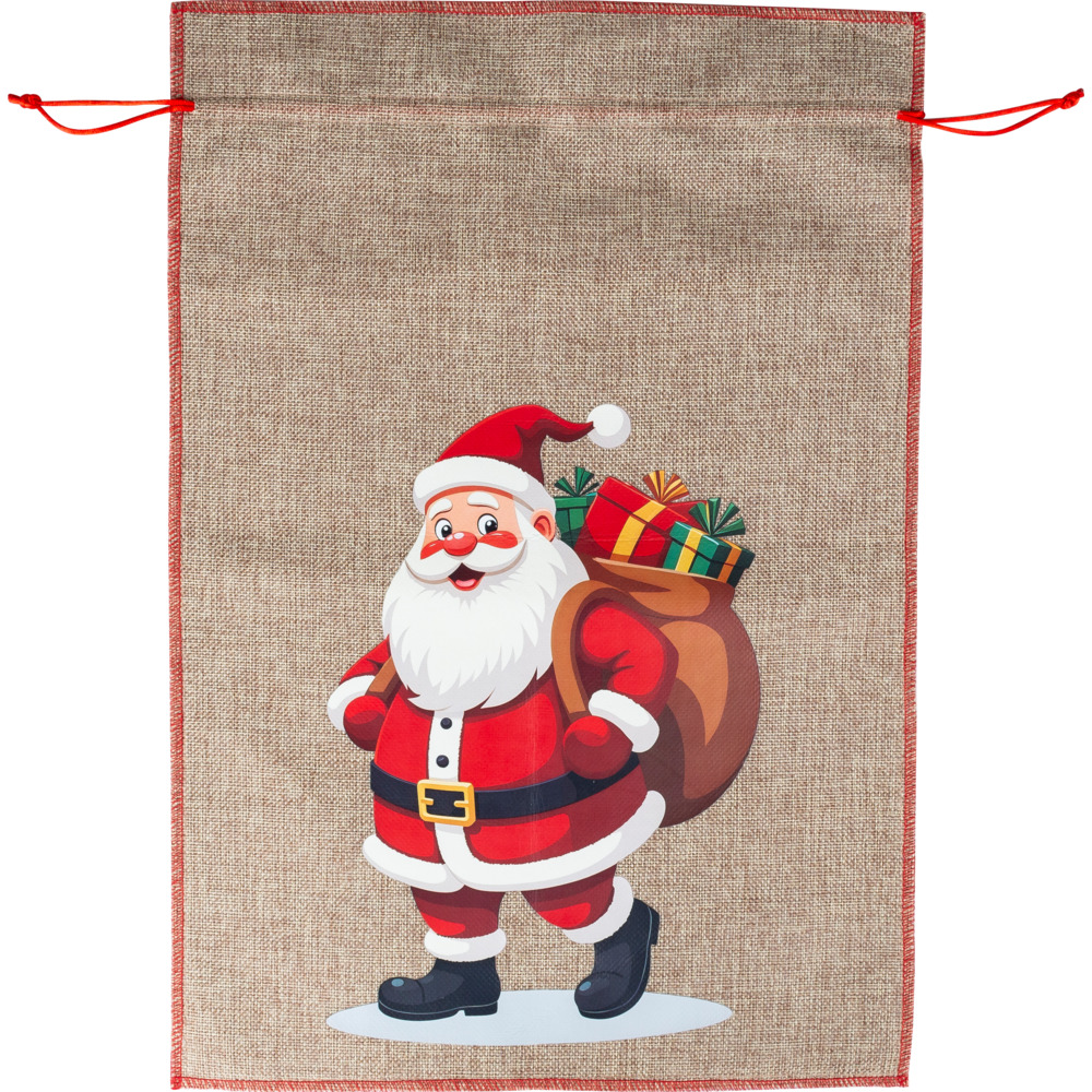 Jute-Geschenksack mit Zugkordel - 2 Motive sortiert 35x50cm image number 2