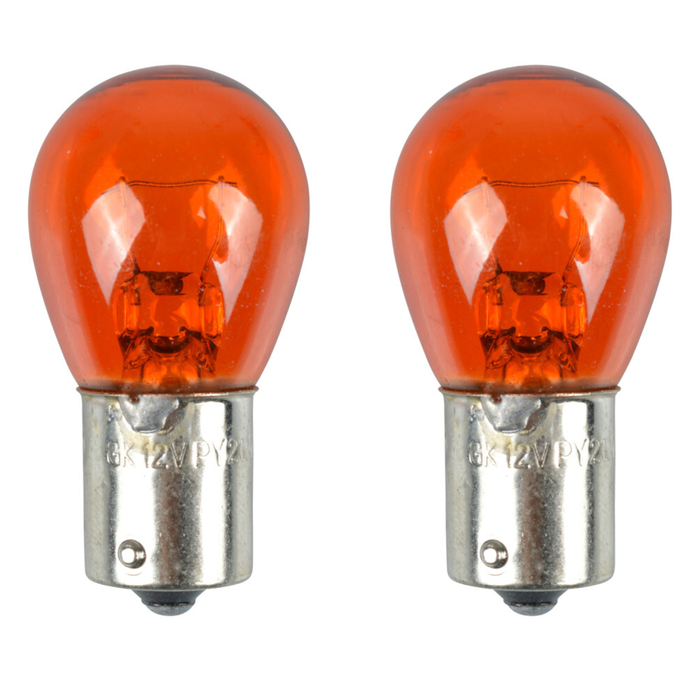Gl&uuml;hlampen Set 2 St&uuml;ck orange mit 12V 21 W