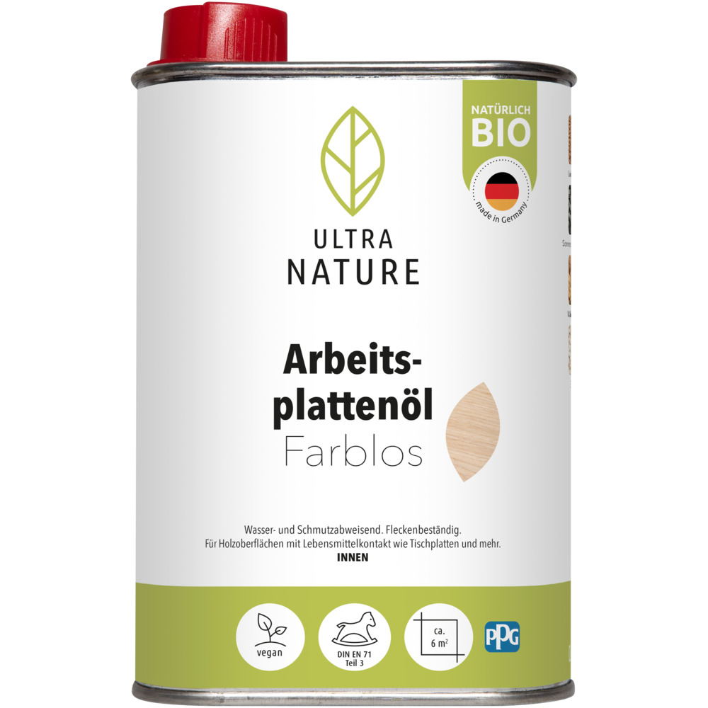 ULTRA NATURE Arbeitsplatten&ouml;l farblos 250 ml