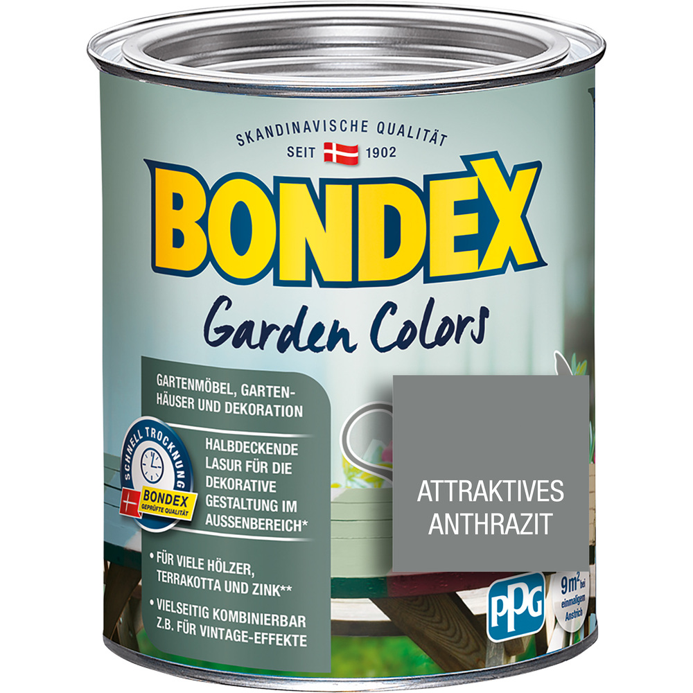 BONDEX Garden Colors Attraktives Anthrazit 750 ml