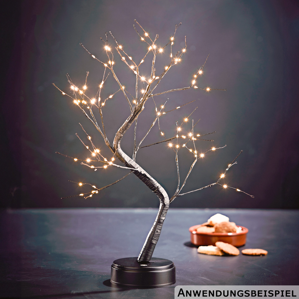 LED-Baum schwarz Bonsai-Design 108 LEDs in Schwarz image number 1