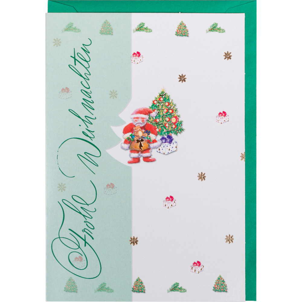 Weihnachtskarte aufklappbar mit Umschlag