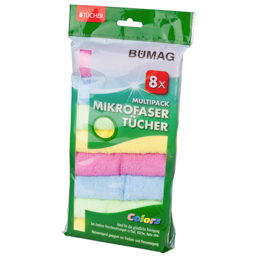 Mikrofasert&uuml;cher Set 8-teilig in verschiedenen Farben image number 1