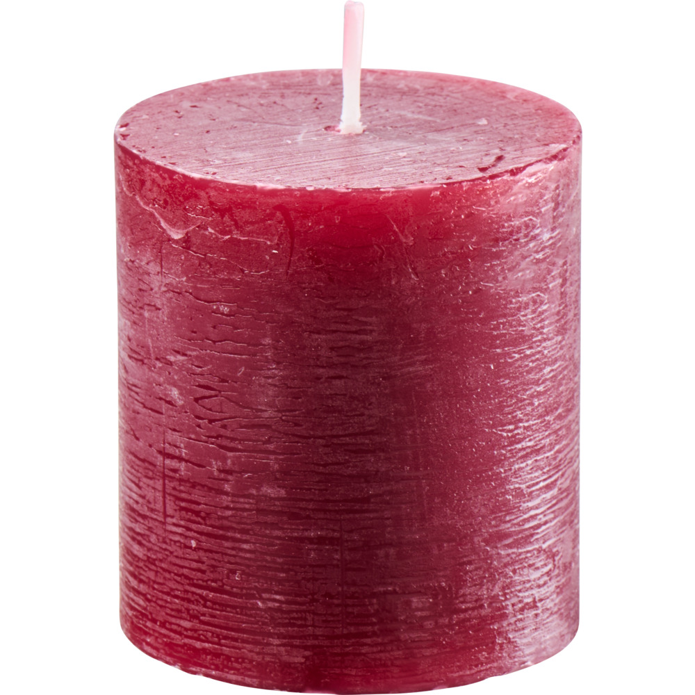 M&uuml;ller Polar Stumpenkerze 75 x &Oslash; 68 mm weinrot