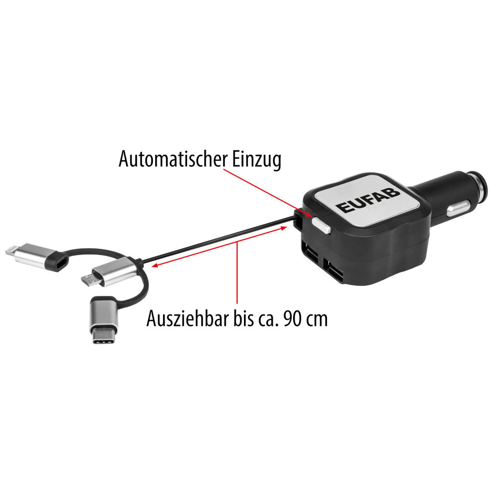 Universal-Kfz-Ladekabel  mit verschiedenen Adaptern image number 4
