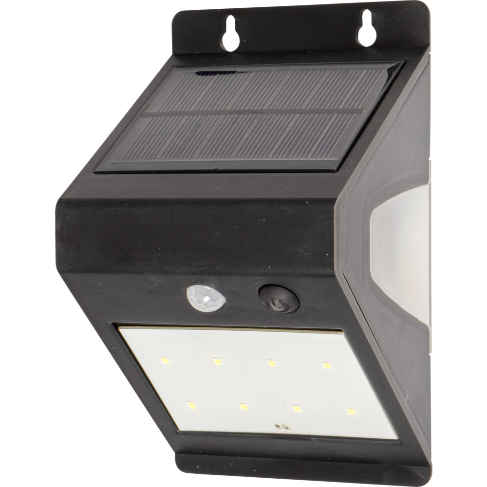 LED-Wandleuchte solarbetrieben schwarz 3 Watt PIR-Sensor