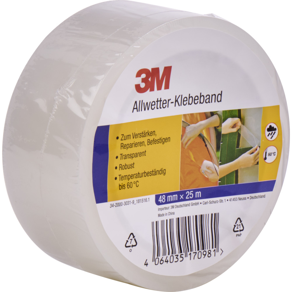 3M Allwetterklebeband transparent 48mmx25m