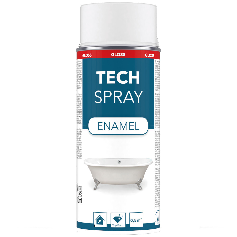 Tech Spray Emaille gl&auml;nzend Wei&szlig;, Reparaturlack