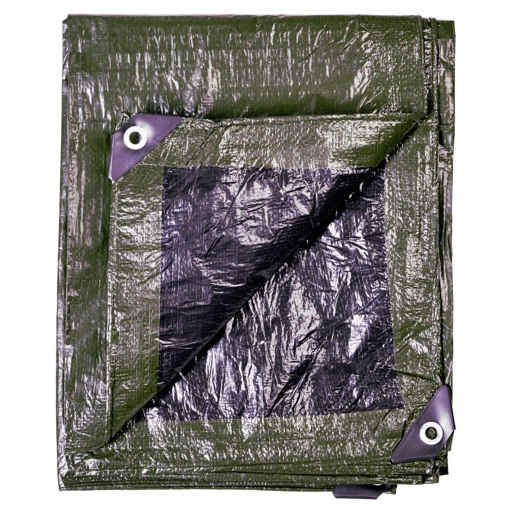 Abdeckplane 6 x 8 m 90 g/m&sup2; aus B&auml;ndchengewebe in gr&uuml;n image number 2