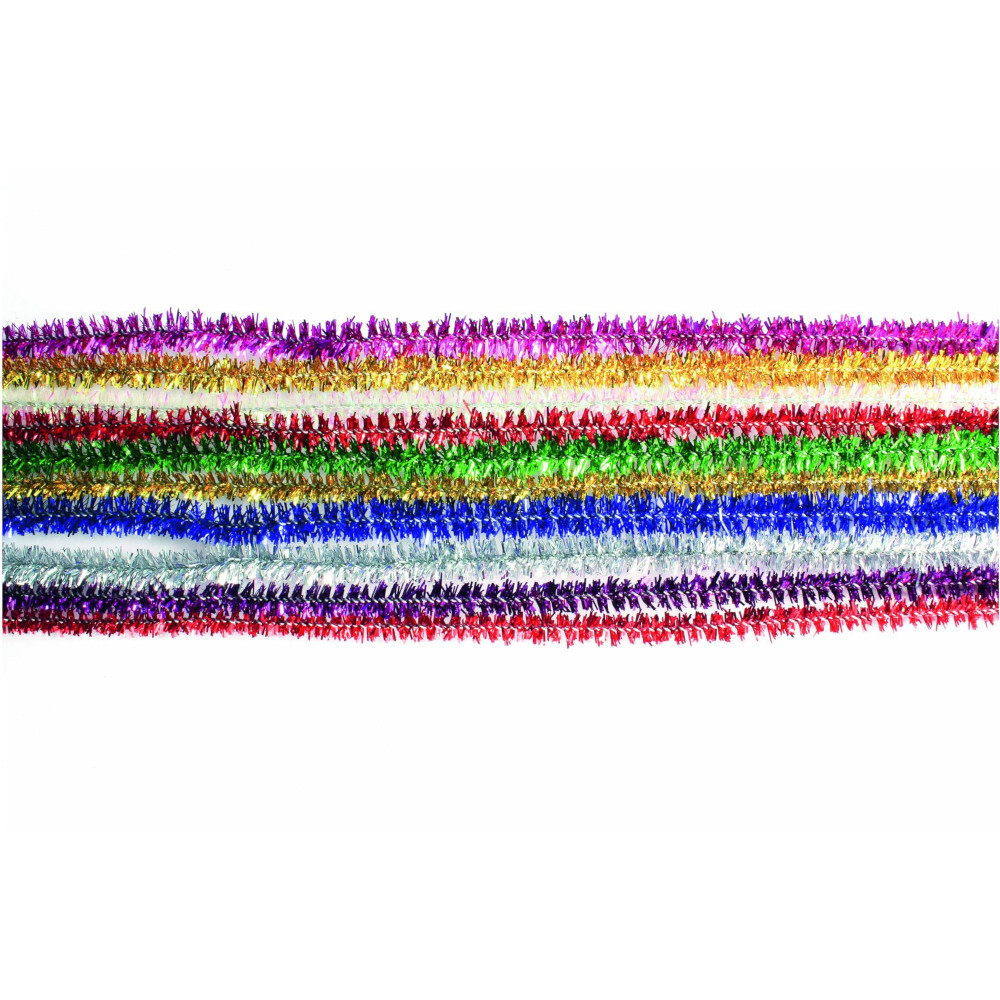 Chenilledraht Pfeifenreiniger 10 St&uuml;ck Glitter bunt gemischt image number 1