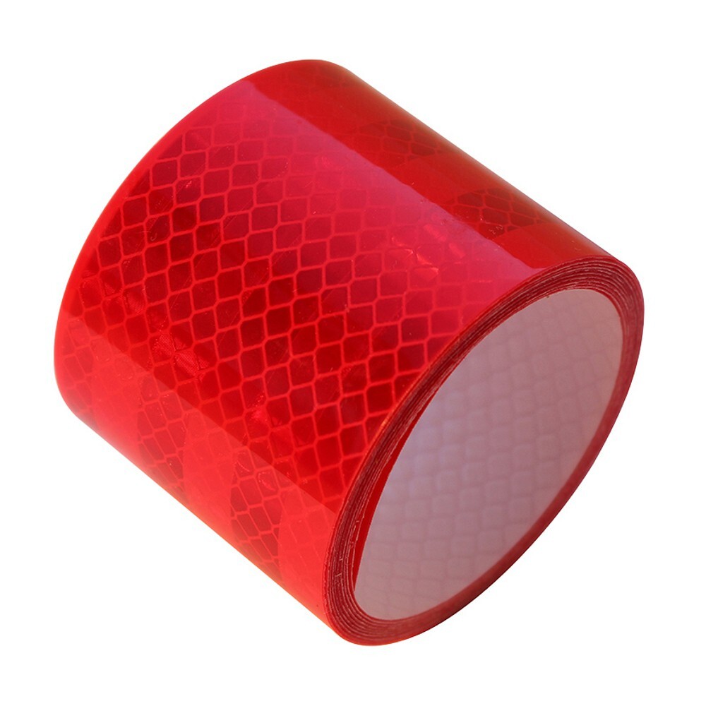 Reflektorband 2m rot selbstklebend PVC Anh&auml;nger Reflexband KfZ Reflektor