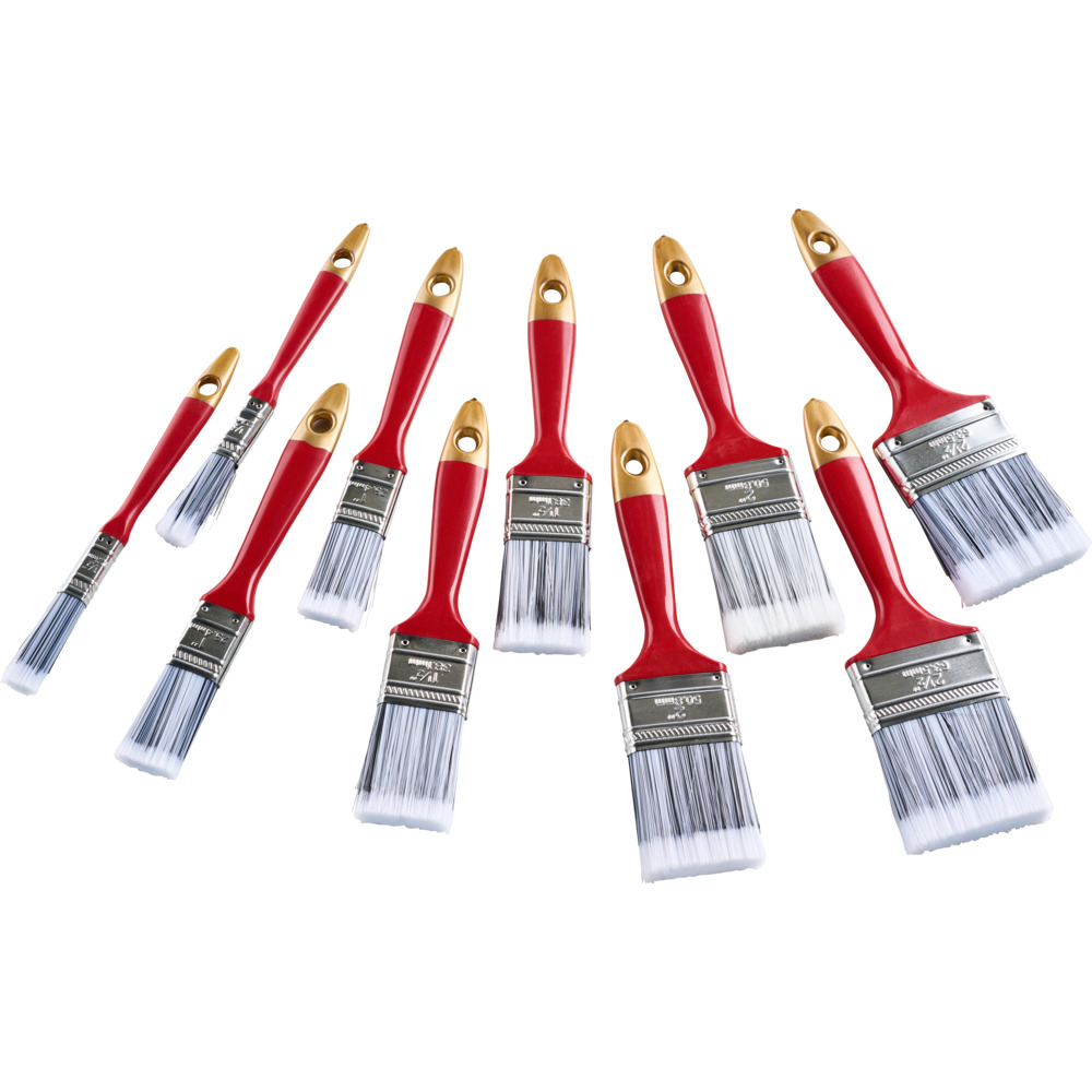 Flachpinsel Maler Pinsel Set 10-teilig White Line