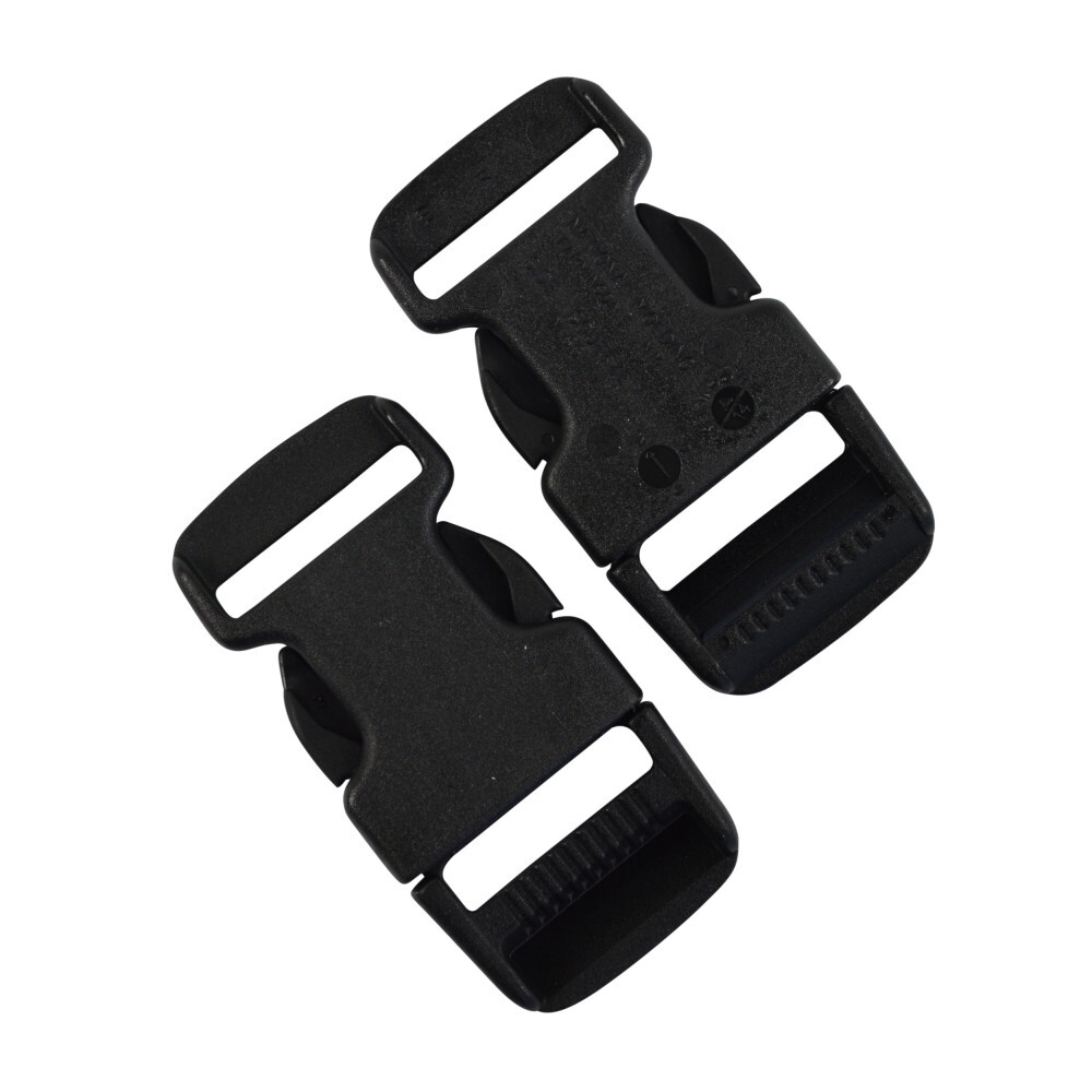 Patentschnallen 25 mm, Kunststoff, 2 St&uuml;ck, schwarz