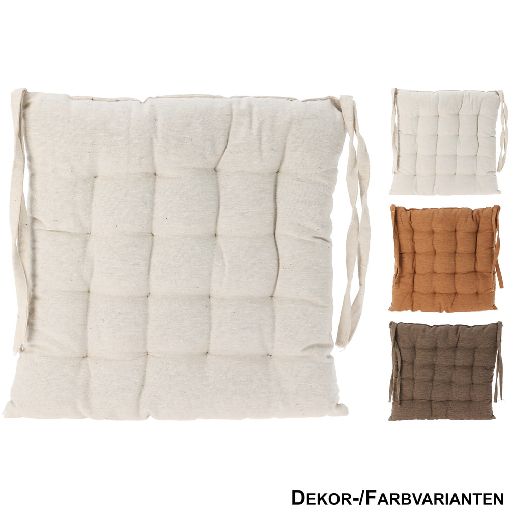 Sitzkissen 39 x 39 cm, 3-fach sortiert